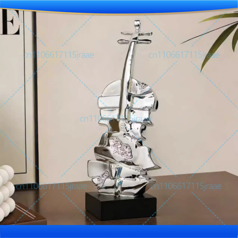 Musical Instrument Fagot - Yaratıcı Altın Keman Heykeli Sanat Eseri