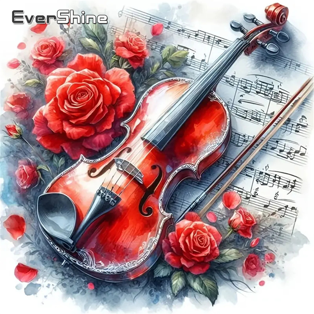 Musical Instrument Fagot - Evershine DIY Elmas Boyama Keman Tam