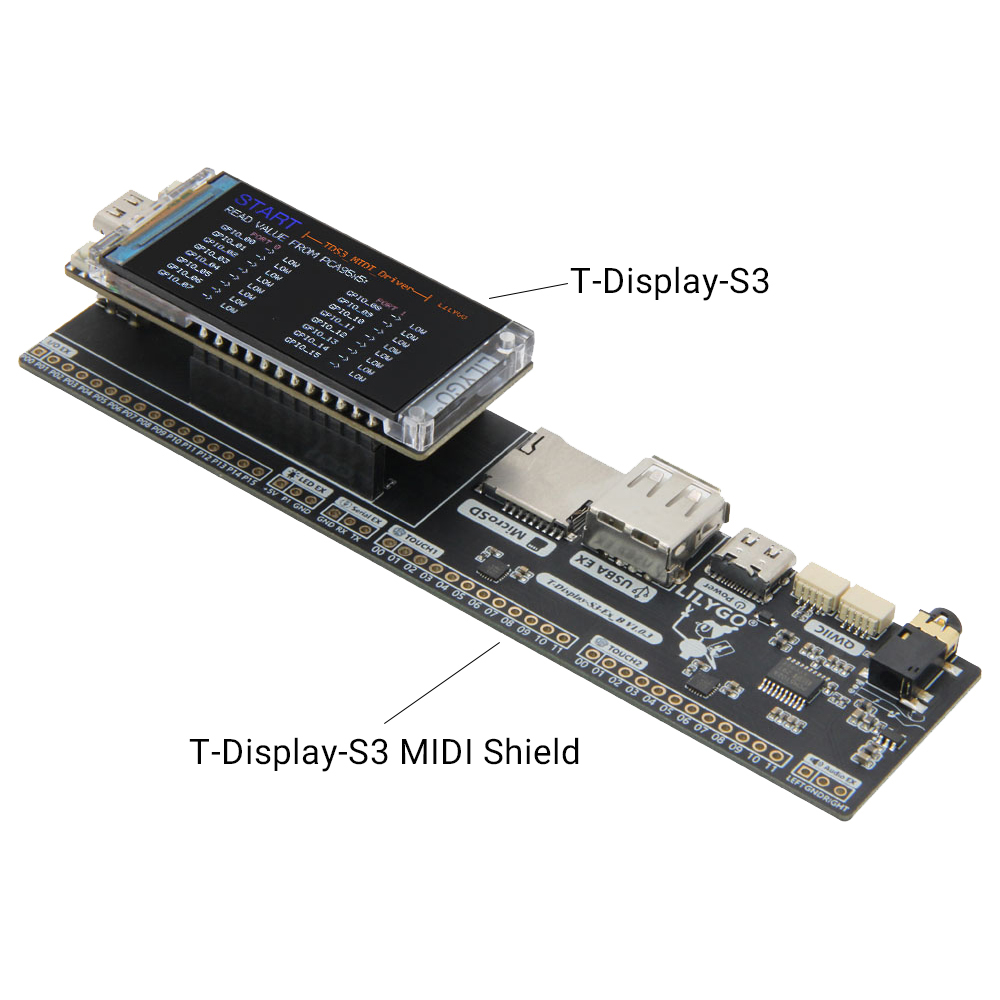 T-Display-S3 MIDI Shield Geliş - Musical Instrument Digital Interface (Midi) incelemesi ve fiyatı